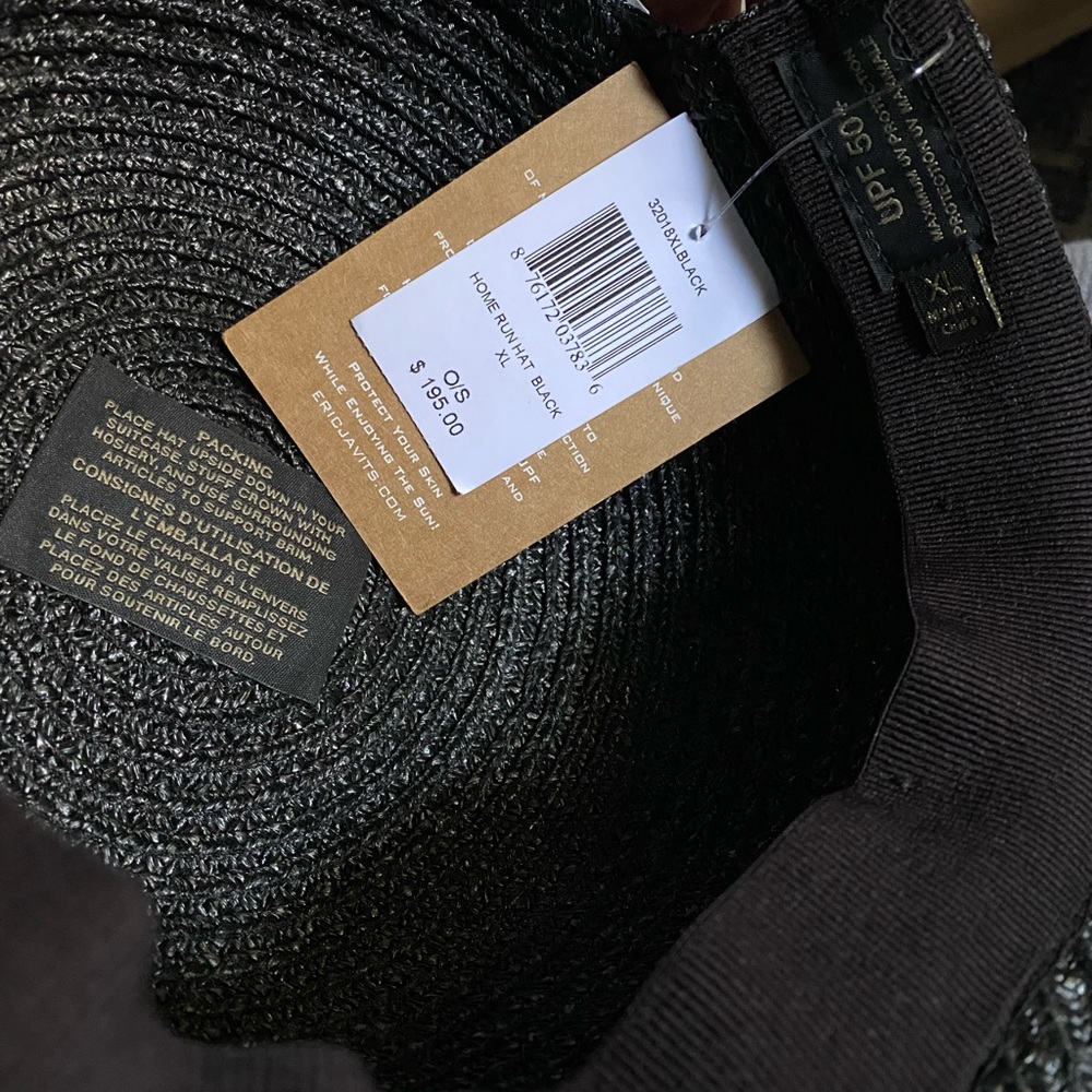 NWT Eric Javits Home Run Hat in Black! - Picture 5 of 6